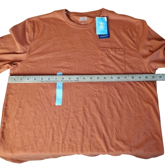 Izod Saltwater Orange Short Sleeve Tee Relaxed Fit. NWT. Men's LG. A0007 - Picture 9 of 11